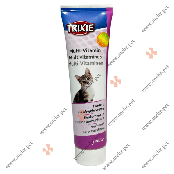 مالت و مولتی بچه گربه تریکسی خمیر مولتی ویتامین بهبود سیستم ایمنی|Malt and multi kitten trixie multivitamin paste to improve the immune system