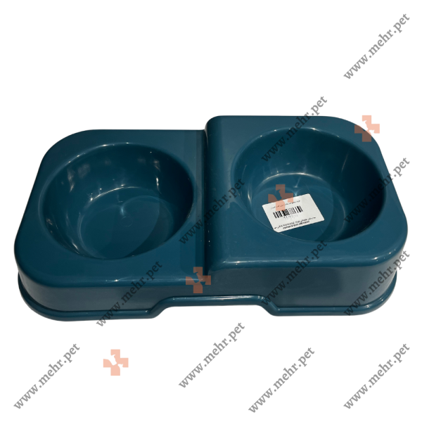 ظرف اب وغذا دوقلو پلاستیک فشرده مستطیلی|Rectangular compressed plastic twin food and water container