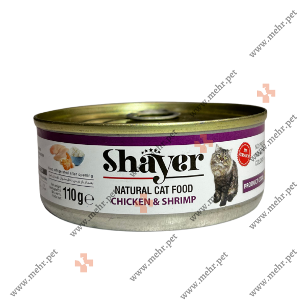 کنسرو گربه شایر نچرال طعم گوشت مرغ و میگو|Shire Natural Canned Cat Chicken and Shrimp Flavor