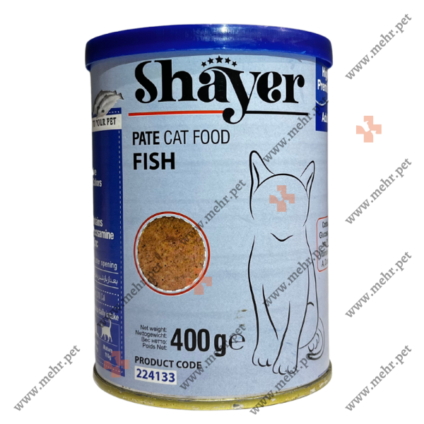 کنسرو گربه شایر پته طعم ماهی 400g|Canned cat Shire pate with fish flavor 400g