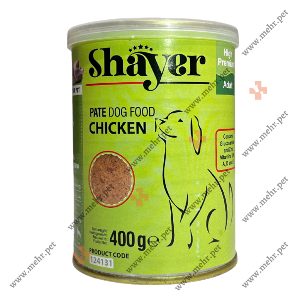 کنسرو سگ شایر پته طعم مرغ|Shire dog canned chicken flavor pate