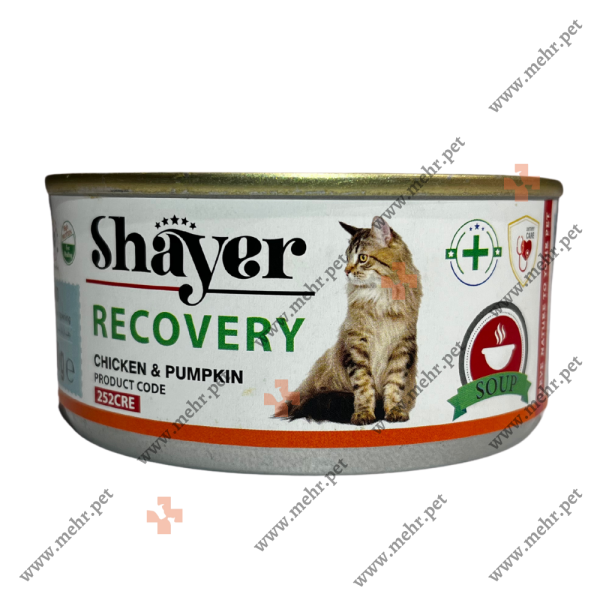 کنسرو گربه شایر ریکاوری طعم مرغ و کدوحلوایی 110g|Canned Shire recovery cat with chicken and pumpkin flavor 110g