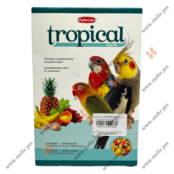 غذای پرندگان پادوان طوطی سانان کوچیک و متوسط 700g|Bird food for small and medium sized parrots Padawan 700g