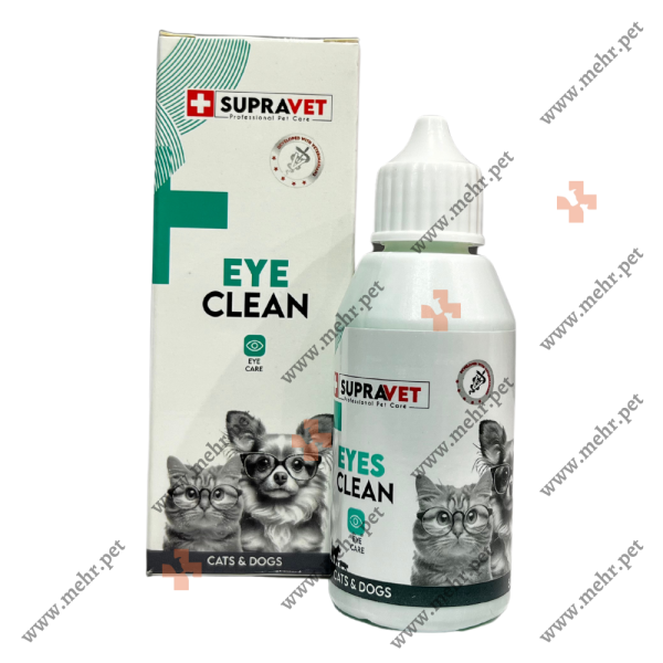 لوازم بهداشتی حیوانات سوپرا وت محلول تمیز کننده چشم|Supravet animal hygiene products eye cleaning solution