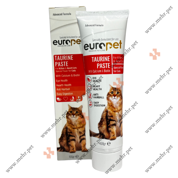 مالت و مولتی ویتامین گربه یوروپت خمیر تائورین | Europet taurine paste cat malt and multivitamin