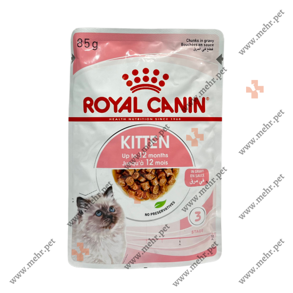 پوچ بچه گربه رویال کنین با سس گراوی|Royal Canin kitten pooch with gravy sauce